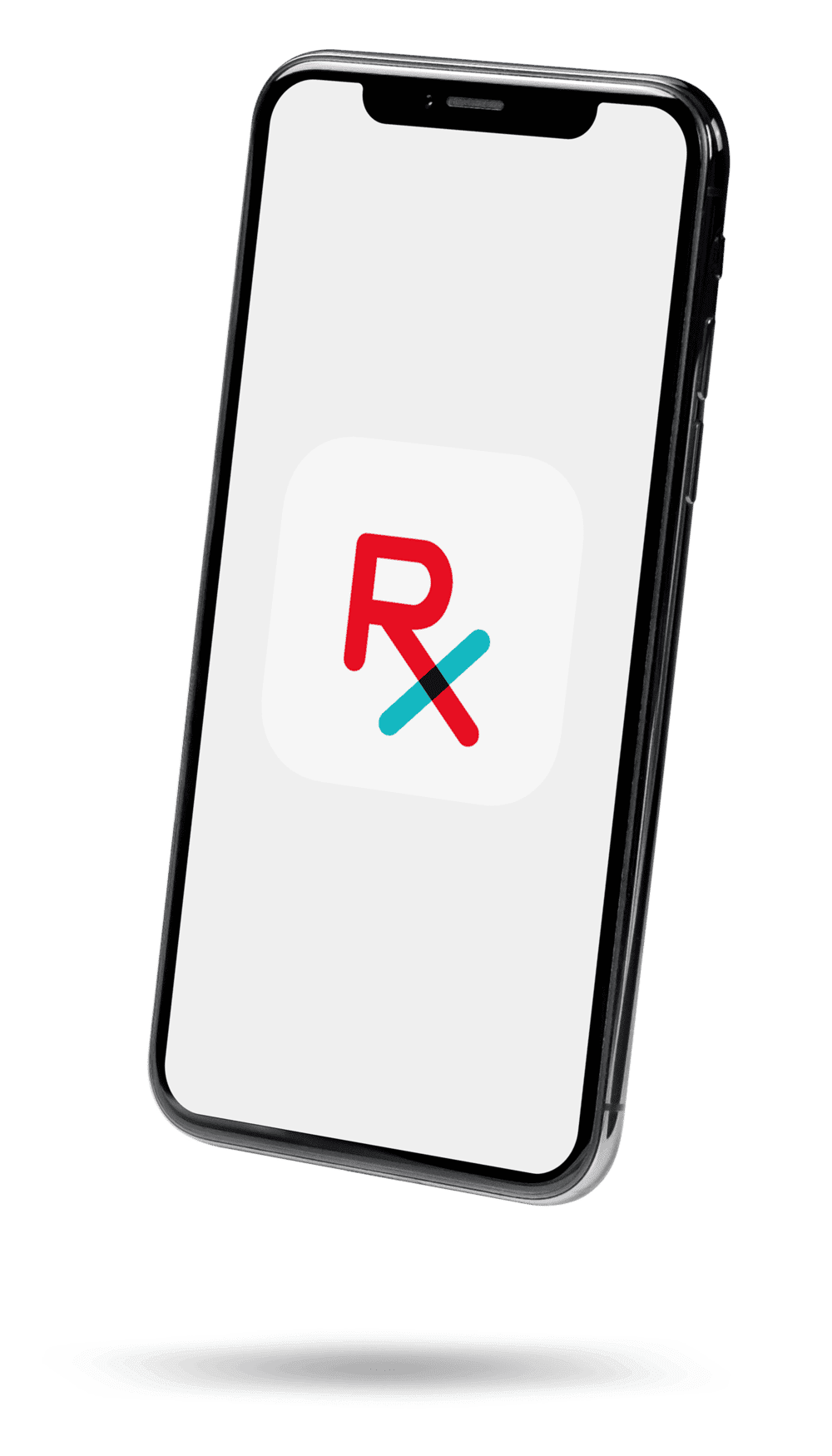 A phone with the rx symbol on it.