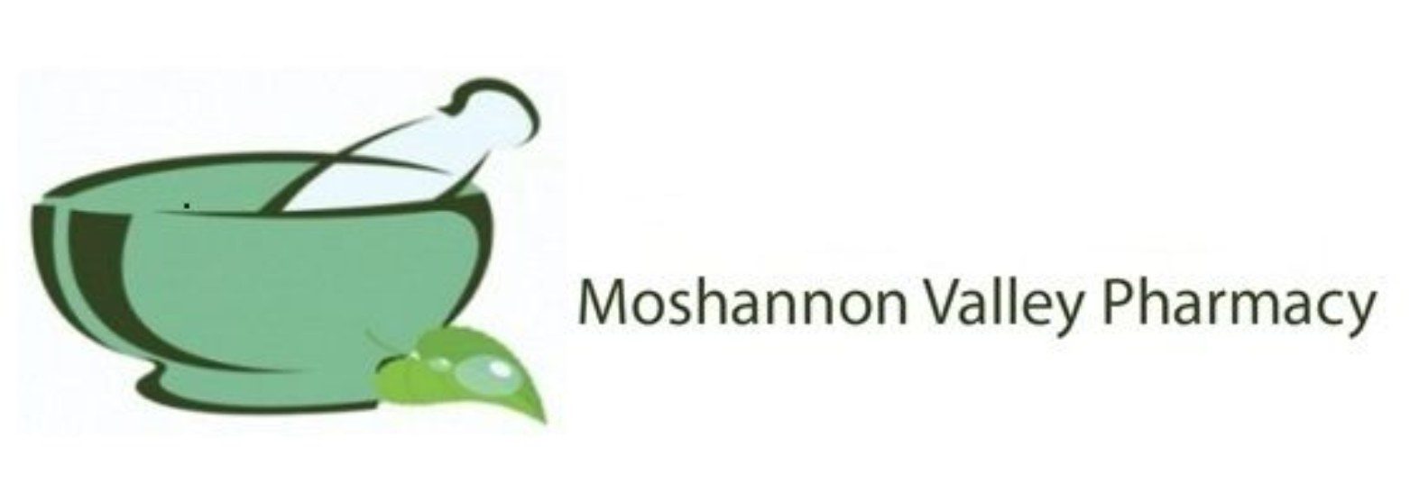 A green leaf with the words moshannon valley written in it.